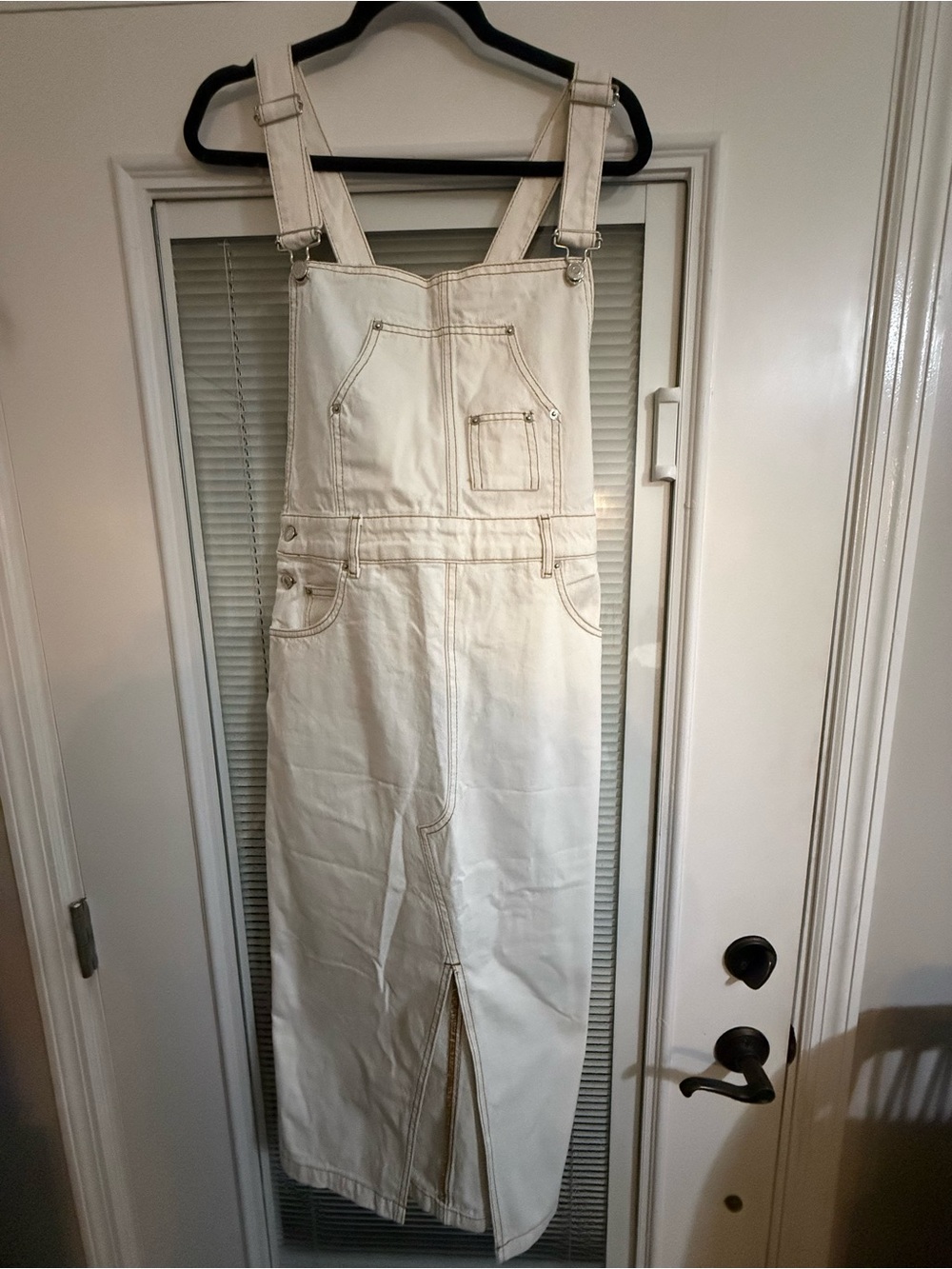 NWOT | Zara White Denim Overalls